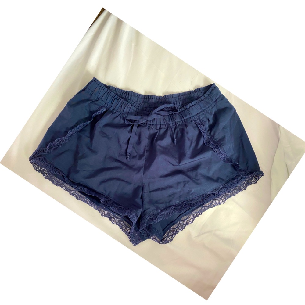 Navy Blue Aerie Silk Shorts
